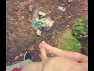 Young boy sliding wild